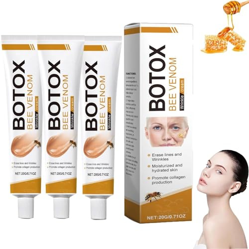 Bienengiftsalbe,Bienengift-Faltenentfernungscreme,2025 New Bienengift Anti-Falten-Creme,Anti-Falten-Feuchtigkeitscreme für Gesicht und Hals, für alle Hauttypen (3)