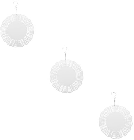 Alipis 3piezas Sublimación Wind Spinner De Aluminio Decoración Colgante para Jardín y Patio Resistente La Intemperie y Óptima para Personalizar Fotos