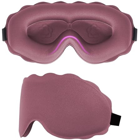 YUMIPDD Rosa Schlafmaske, neue 3D-Augenmaske, 100% Lichtabschirmung, superweiche und bequeme Schlafmaske für Reisen, Nickerchen, Meditation