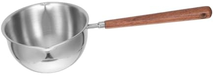 iplusmile Louche À Soupe En Acier Inoxydable : Avec Double Bec Verseur Et Long Manche Pour Un Service Sûr. Cuillère De Cuisine Pour Soupes, Sauces Et Ragoûts. | Bec Verseur Double, Forme Inclinée Moderne, pour Soupes, Ragoûts et Sauces, Finition Bois