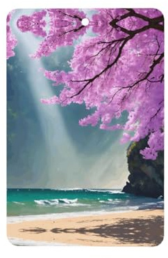 Phayah Viola Fiore Albero Modello Lavanda Profumo Auto Aroma Rettangolo Appeso Fragranza Tablet Car Interior Fragranza Deodorante 6p