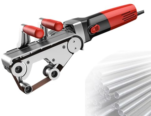 LwiftGal Levigatrice Lucidatrice per Tubi, Levigatrice A Nastro per Tubi da 1100 W, velocità Variabile A 6 velocità, Levigatrice A Nastro Professionale con Lucidatura 4-wheelpolishingmachine