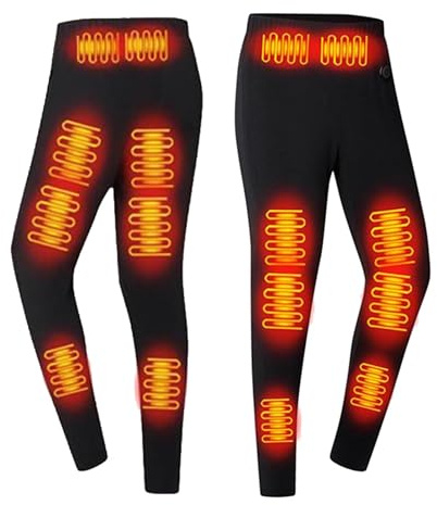 YAOJIWANG Pantalon Chauffant Rechargeable Homme Hiver Thermiques Polaire Pantalons Leggings avec30 Zones de Chauffage et 3 Températures Réglables Legging pour Intérieur Extérieur Chasse Ski Moto