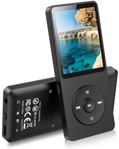 AGPTEK 16GB Reproductor MP3 Bluetooth 5.3 MP3 Player Deportivo Portátil A02