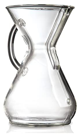Chemex Pour-Over-Kaffeemaschine aus Glas – Serie mit Glasgriff – 8 Tassen – Exklusive Verpackung