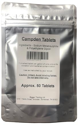 Campden Tablets - Pack of 50 (Approx.) Supplied in a Heavy Duty resealable Pouch with Tamper Proof Seal