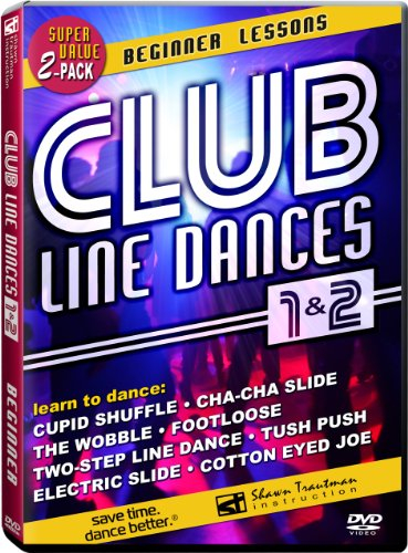 Club Line Dances 1 & 2: Beginner Lessons - Learn to dance the Wobble, Electric Slide, Cha-Cha Slide, Two-Step Line Dance, Cupid Shuffle, Cotton Eyed Joe, Footloose & Tush Push [2 DVDs]