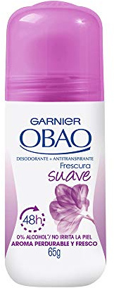 (Pack of 4) Garnier OBAO for Women, 48 Hour Roll on Deodorant & Antiperspirant, Soft Freshness, 65 g each by Garnier OBOA by Garnier OBOA