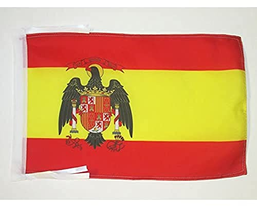 AZ FLAG - Flagge Spanien 1977-1981 - 45x30 cm Mit Kordel - Spanische Alt Fahne 30 x 45 Cm - Flaggen