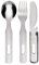 GRÄWE Camping Besteckset, 3-teilig, Campingbesteck aus Edelstahl im Outdoor Set (1x Messer, 1x Gabel, 1x Löffel)