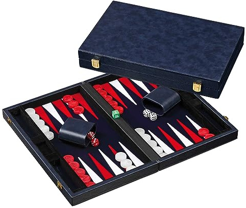 Philos 1734 - Backgammon, medium, blau