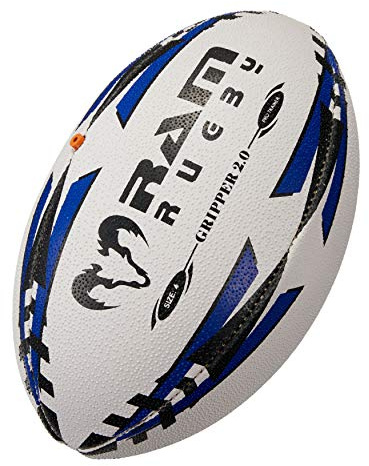 Ram Rugby Palla da rugby professionale per allenamento – 3D Grip – Prodotto assoluto top – Le palline da rugby n. 1 in Inghilterra (blu, 4)