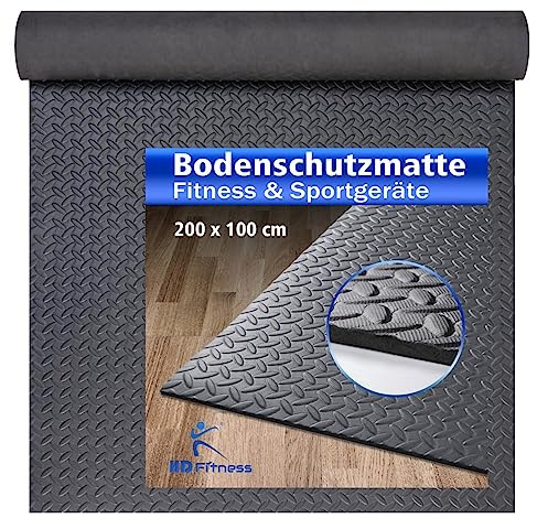 Tapis de Protection Tapis de Course Fitness EVA 200x100x0,7 cm – Antidérapant, Antivibration et Anti-bruit – Noir/Gris/Bleu – Lot 1/2/4