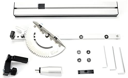 WindWilder 450mm Gehrungslehre für Tischsäge Sägezubehör Gehrungslehre für Tischkreissäge Profi Werkzeug für Tischkreissäge Miter Gauge Schiebegriff Gehrungsfugenlehre Holzbearbeitungswerkzeug