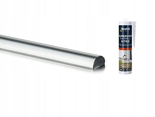 Seiletech.de Duschdichtung Acryl – 5mm x 10mm – 80cm – Transparent – Mit Kleber – Halbrundstab – Schwallschutzleiste – Dusche – Dichtung – Bodendusche – Für Boden – Profil – Abdichtung