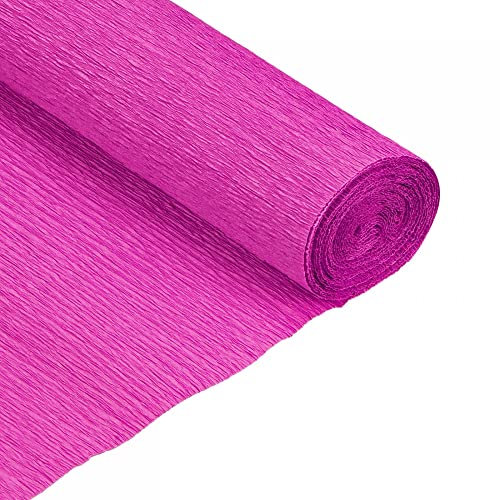 sourcing map Krepppapierrollen Krepppapier für Blumenherstellung Ersatz 7,5 Fuß lang 20 Zoll breit 2 Stück Fuchsie