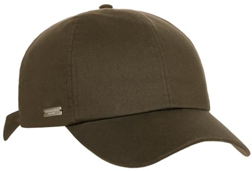 Seeberger Uni Cotton Damencap Basecap Baseballcap Sonnencap Baumwollcap Damen - mit Schirm Winter Herbst Frühjahr Sommer Frühling-Sommer Herbst-Winter - One Size Oliv