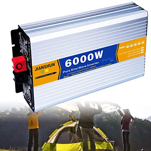 Pure Sine Wave Car Inverter, Voltage Converter, Socket and Smart Color Screen, Battery Generator, Portable Power Station (6000W 48Vto220V)