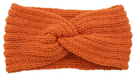 Winter Häkelarbeit Stirnband Mädchen Frauen Haarband Verdicken Stirnbänder Kopfband Haarband Ohrenwärmer Headwrap für Einkaufen Skifahren Laufen,Orange