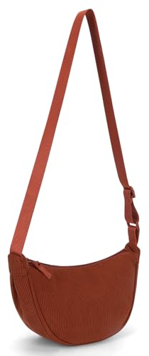 GSenhui Halbmond Tasche Cord Umhängetasche Damen Cord Crossbody Bag Damen Schultertaschen Großer Kapazität, Half Moon für Frauen Täglich Lässige