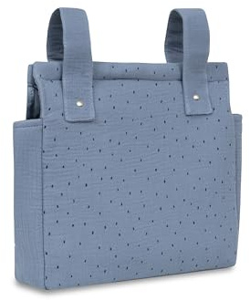 Bolso Talega de Maternidad Muselina PUNTOS en color petróleo · 100% Algodón