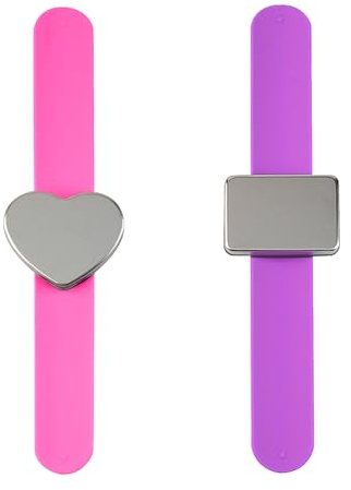 2 Magnetic Wrist Needle Cushions, Magnetic Wristbands, Magnetic Pin Fasteners, Fabric Pin Holders, Suitable for Iron Hair Clips, Needles, Tacks, and Screws, Etc.