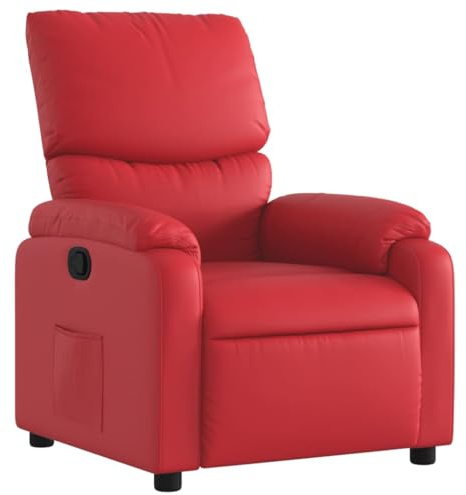 CKioict Lesesessel Cocktailsessel Moderner Polstersessel Relaxsessel Rot KunstlederGeeignet für Wohnzimmer, Hotel, Gästezimmer