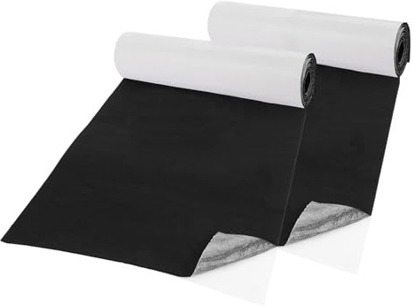 FWEEK 2 Stück Filz Selbstklebend 2mm Schwarz, 40x200cm Klebriger Filz Mehrzweckklebstoff für Bilderrahmen Stuhlbein Couch Tischbeine Stuhlmöbelfüße