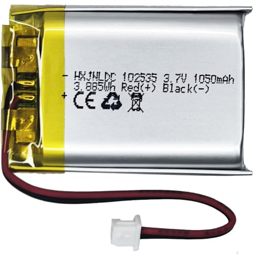 DC 3.7v 1050mah 102535 Batterie au Lithium polymère Rechargeable pour DIY 3.7-5v Produits électroniques avec 2 Fils intégrés de Remplacement de la Batterie et de la lumière LED