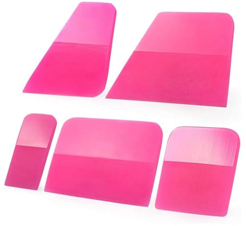 Uhidka Auto-Rakel-Set, 5-In-1, Kratzfester TPU-Gummi-Rakel für Vinyl-Wrap-Folie, Rakelschaber, Fensterfolien-Werkzeug