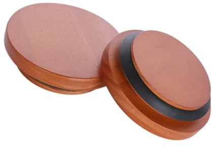 Ciieeo 2pcs Round Glass Jar Lid Wooden Cover 92x25mm Airtight Sealing Lid Red Brown Pinewood Kitchen Storage Tea Bottle Cover
