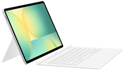 Samsung Book Cover Keyboard per Galaxy Tab S10 FE+, Bianco | Custodia per Tablet Bluetooth con Tastiera Sottile Amovibile, Supporto Standing