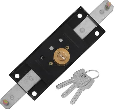 HOMSFOU Serratura Centrale Per Serranda Avvolgibile in Ferro Robusto Bloccaggio Rapido e Sicuro Per Porte Di Garage e Magazzini Protezione Antifurto Affidabile Per Uso Commerciale e Reside