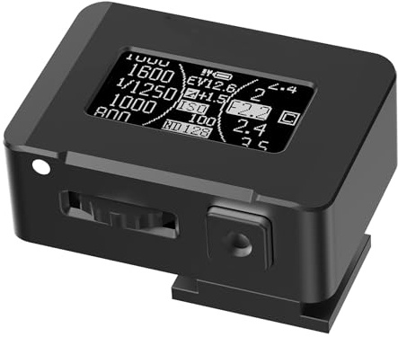 Vituord Kamera-Belichtungsmesser Mit Belichtungsanzeige, 30°-Durchschnittsmessung, OLED-Display, Blitzschuhhalterung, ISO-Einstellung, Blende Und Verschlusszeit