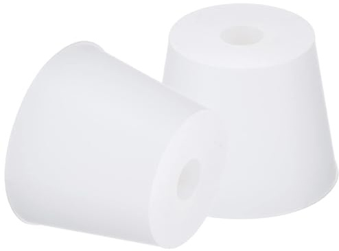 TA-VIGOR Lot de 2 bouchons coniques en caoutchouc percés de 27 mm à 36 mm, bouchons de laboratoire en caoutchouc avec trou pour bouteilles de laboratoire, maison, conteneurs en verre, tubes à essai