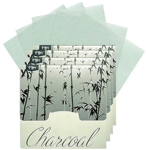 OUDQFCJ 4 Stück (400 Blätter) Ölabsorbierende Gesichts-Löschpapier, für Männer und Frauen, Face Oil Blotting Papers, Gesicht Blotting-Papiere (Bambuskohle)