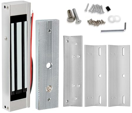 Fredorlokk Verrou électromagnétique pour Porte Simple 180 kg avec Support de Fixation ZL DC 12 V Serrure magnétique NC pour systèmes de contrôle d'accès