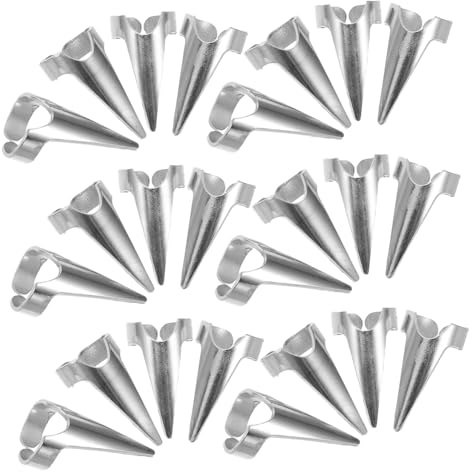 DECORNIJIA 50 Stück Haarteilung Fingerring Krallenring Aus Legierung in Silber Minimalistischer Punk Stil Nagelring Haarstyling Zubehör Für Kreatives Flechten Und Haarverlängerungen