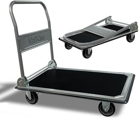 Lagertrolley Rollwagen 73x47cm faltbar für Garage Werkstatt Haushalt Keller Plattformwagen