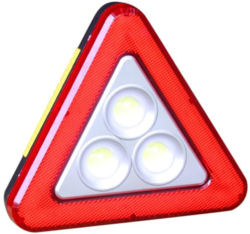 MUSISALY Triangle de Présignalisation LED Multifonction 13 CM sans Pile Panneau d'Urgence Réfléchissant pour Voiture Triangle d'Arrêt Routier Portable pour Sécurité Bord de Route