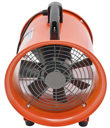 320W Axialgebläse Gebläseventilator mit 10m Druckluftschlauch Tragbare Axialventilator 2800rpm Industrieventilator für Kellern, Werften, Bauernhöfen Getreidelagern