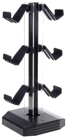 Modern Stand with 2 USB Hubs for Controllers and Headsets Safe Power Headphone Display Stand Customizable LED Lights and Stable Base