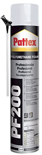 Pattex PU Foam Schiuma Poliuretanica Universale PF 200, Resistente al Fuoco per Riempimenti, Coibentazioni, Insonorizzazioni e Sigillature in Infissi, Impianti di Riscaldamento, Refrigerazione, 750ml