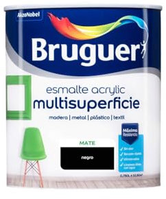 Bruguer Acrylic Multisuperficie Esmalte al agua Mate Negro 750 ml