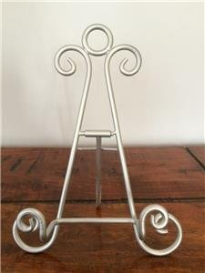 Silver Effect Iron Easel 8 inch Holder Display Artwork Picture Canvas Menu Book Plate Stand Hobbies Craft AA-17s