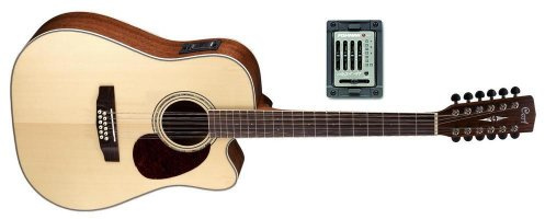 Cort MR710F-12 Gitarre, Saitenstärke .012-.053, Naturholz, Seidenmatt