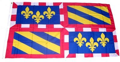 FLAGGENMAE Flagge Fahne Frankreich - Burgund 60 x 90 cm