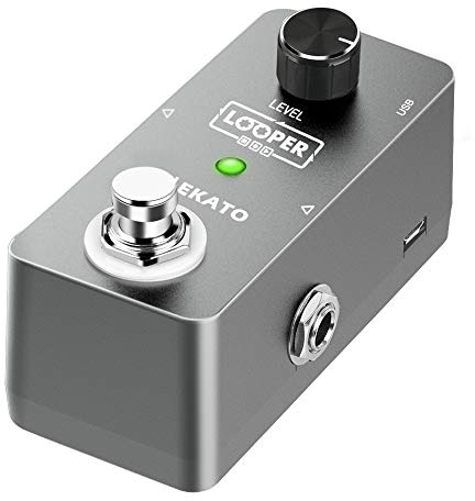 LEKATO Chitarra Elettrica Looper Effetto Pedale Loop Pedale True Bypass Unlimited Overdubs 5 Minuti Looping Time Loop Station con Cavo USB