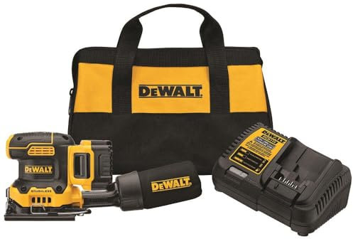 DEWALT 20V MAX* XR Palm Sander, Sheet, Variable Speed, 5-Ah Battery, 1/4-Inch (DCW200P1)