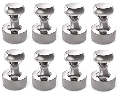 Molinter Whiteboard Magnete Kühlschrank Magnete Edelstahl Kegelmagnete mit Griff für Magnettafel Whiteboard Pinnwand 8 Stücke/set (Durchmesser: 20mm)